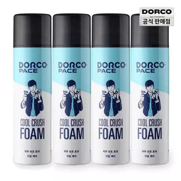 도루코 페이스 쿨 크러쉬 대용량 쉐이빙폼 250ml 4개