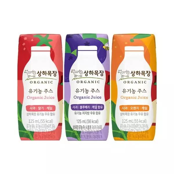 상하 유기농주스 3종 사딸케/사오케/사블케 125ml 48팩+홀더증정