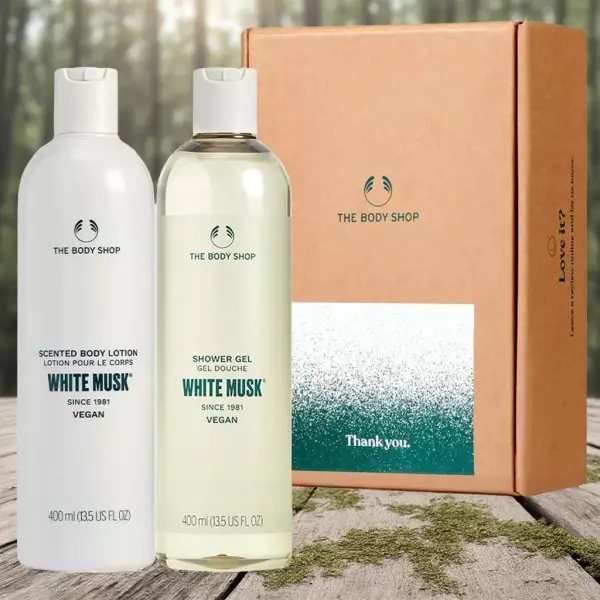 더바디샵 화이트 머스크 바디로션 400ml 1+1 +샤워볼