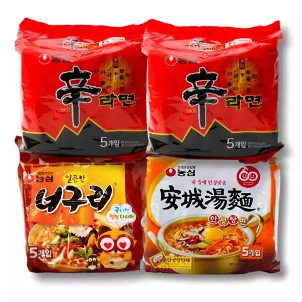 辛拉麵10入 + 安城湯麵5入 + 烏龍麵(Neoguri)5入 (共20包)