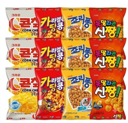 玉米脆片3 + 辛壮3 + 卡糖3 + 焦糖爆米花3) 639g