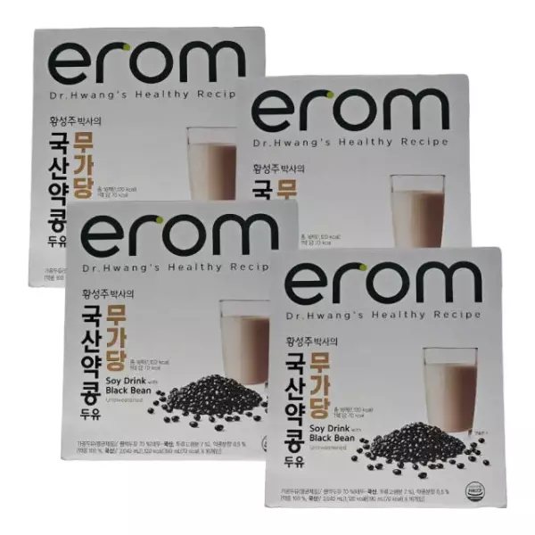 Erom 韩国产药豆无糖豆浆 190ml 16个装 3折 4,990韩元(每个312韩元)/包邮