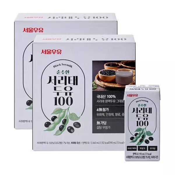 ソウル牛乳 純粋なソリテ豆乳100 190ml × 32パック
