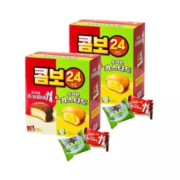 오리온 초코파이 2박스 + 카스타드 2박스