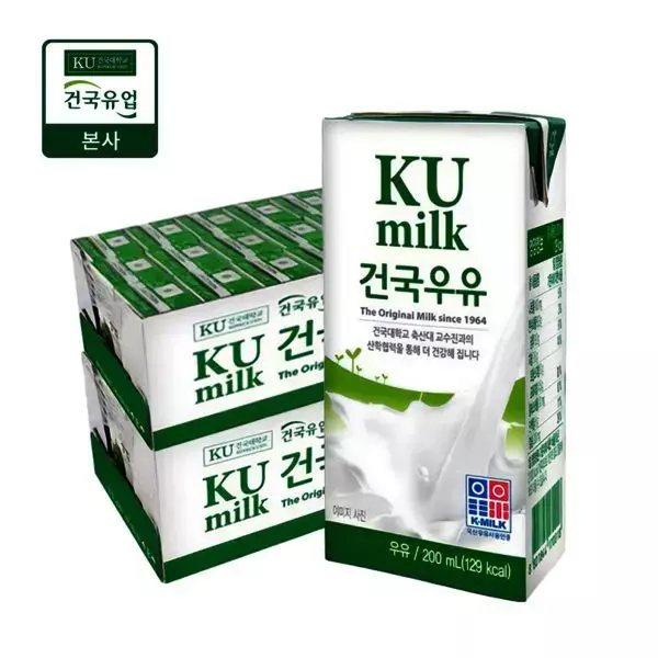 건국 멸균우유 200ml 48팩