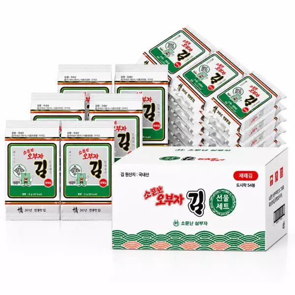 ソムンナンオブジャ 韓国式お弁当用のり 5g × 54袋
