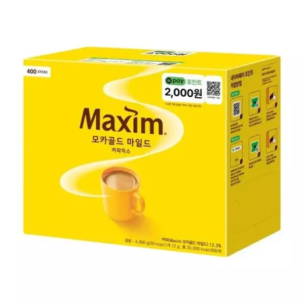 맥심 모카골드 커피믹스 400개입+네이버페이 2천원
