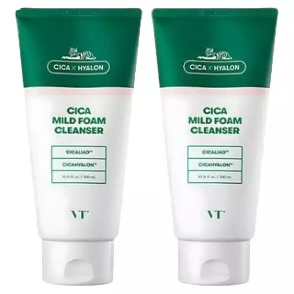 VT 대용량 시카 폼 클렌저 1+1 300ml x2 (민감성 클렌징폼)