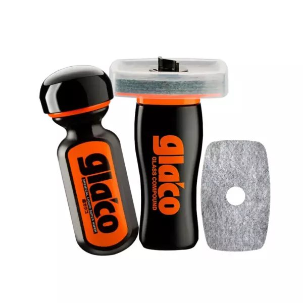 Glaco 1-Year Lasting Water Repellent Coating + Glass Oil Film Remover 2-Piece Set + Bazooka