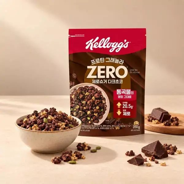 ケロッグ プロテイングラノーラ ゼロシュガー ダークチョコ 350g × 2パック + マッサージボール