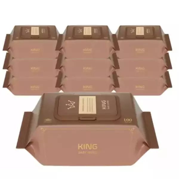 King Wet Wipes Premium Gentle Baby Wipes, Cap Type, Baby Care Essentials 48%