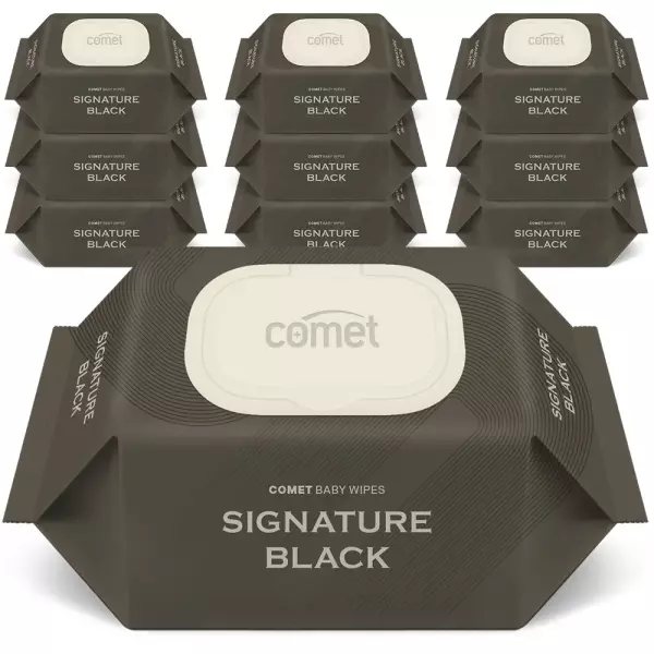 Comet Baby Wet Wipes Signature Black Embossed Cap Type Baby Care Household Goods 23%