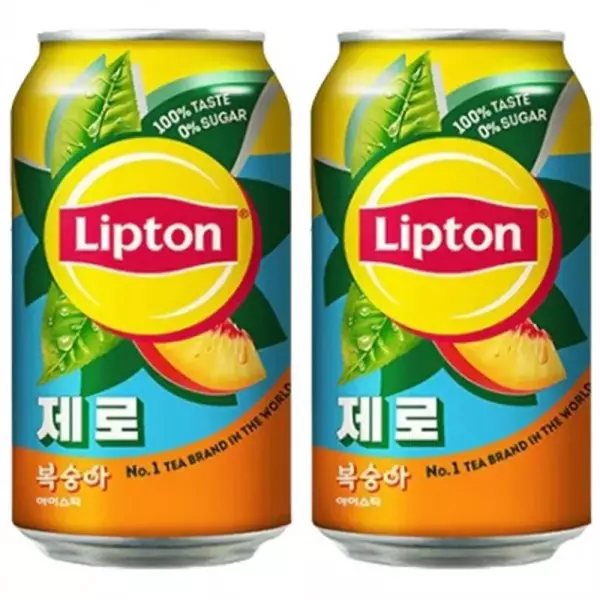 Lipton Zero Peach Iced Tea 355ml 24 cans